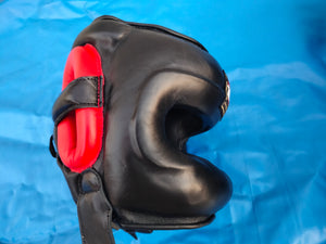 Top Boxing Completion -Leather Nose Bar Head Gear