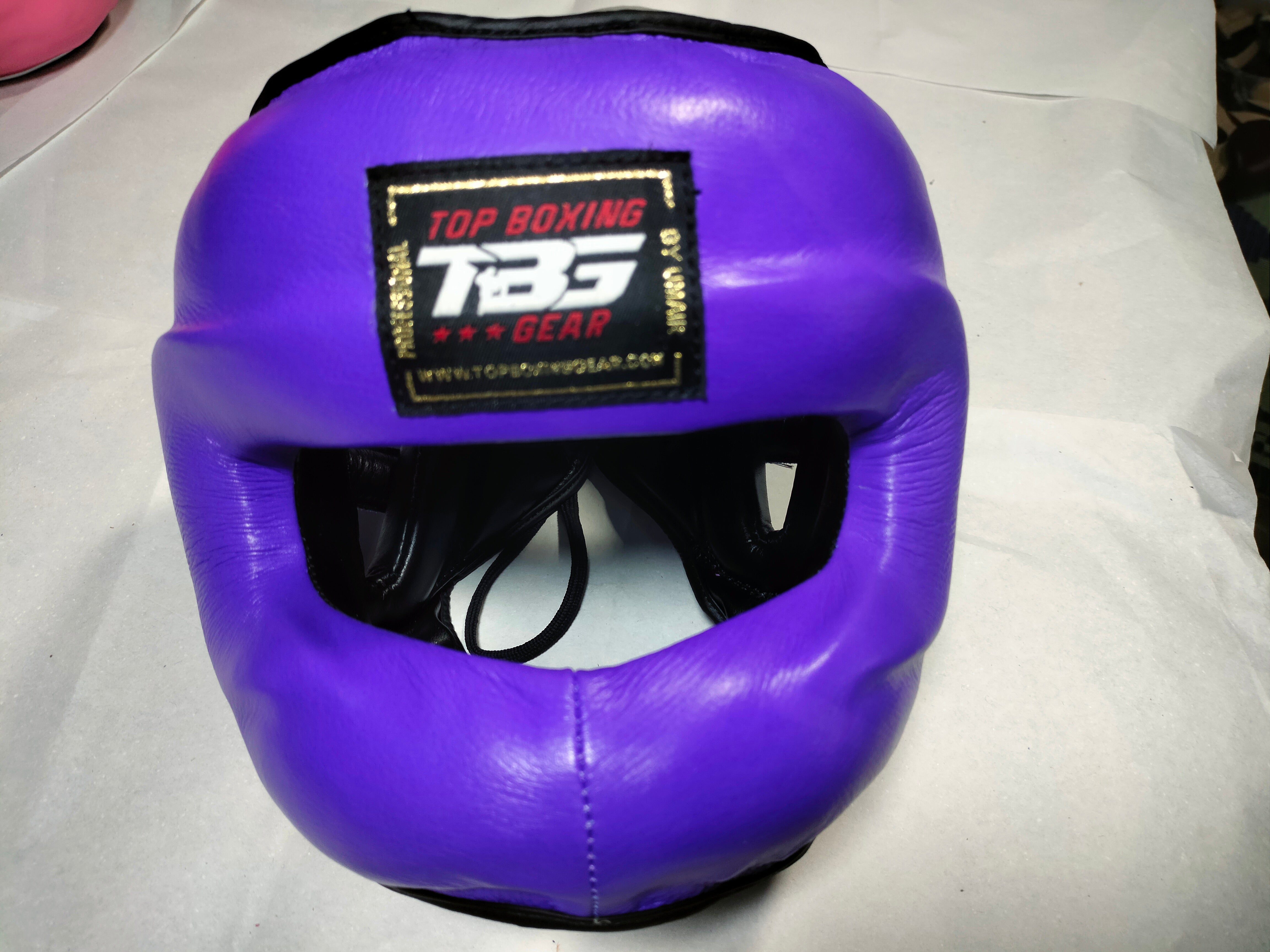 Top Boxing Completion -Leather Nose Bar Head Gear