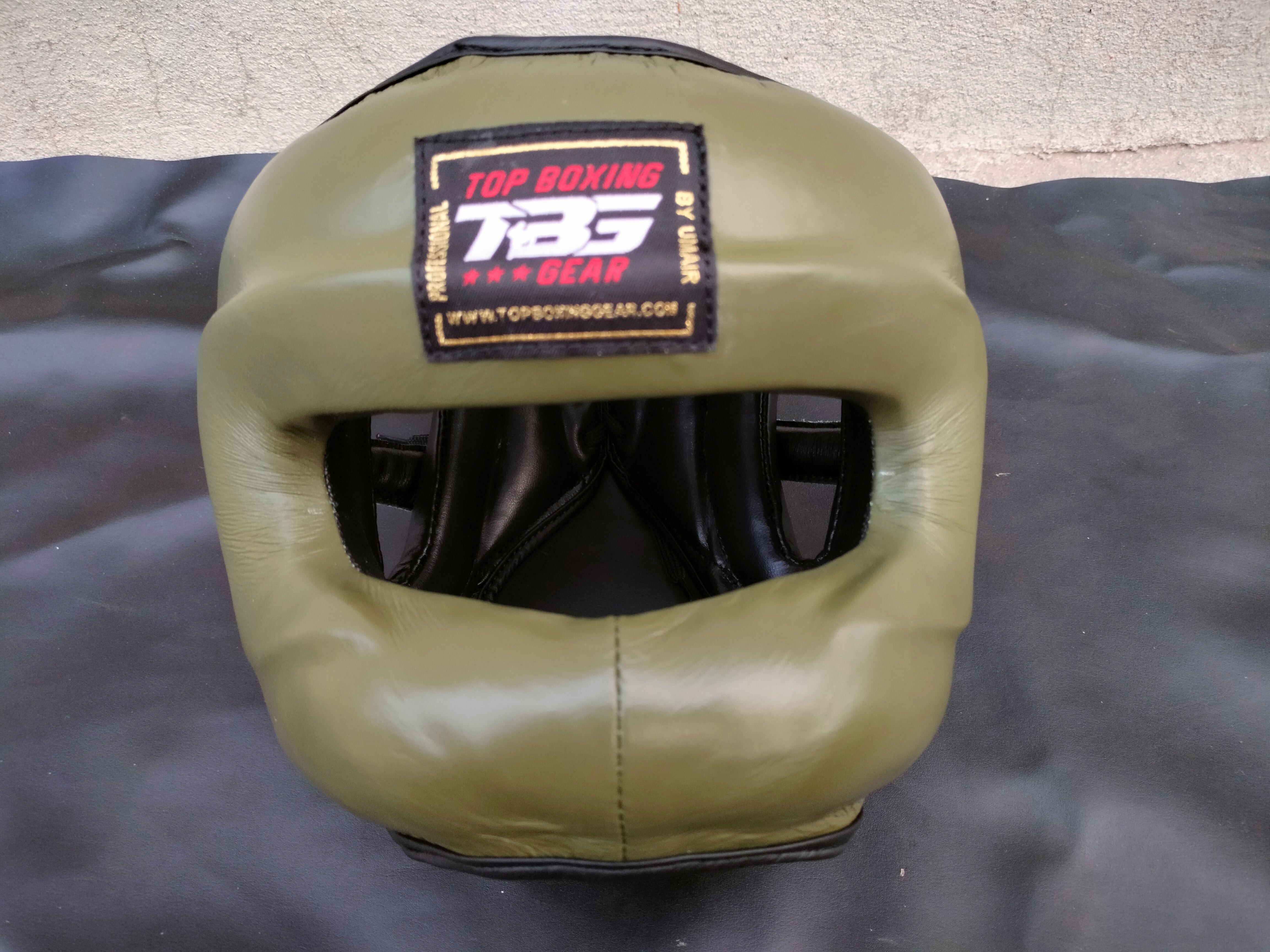 Top Boxing Completion -Leather Nose Bar Head Gear