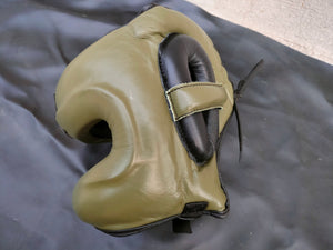 Top Boxing Completion -Leather Nose Bar Head Gear