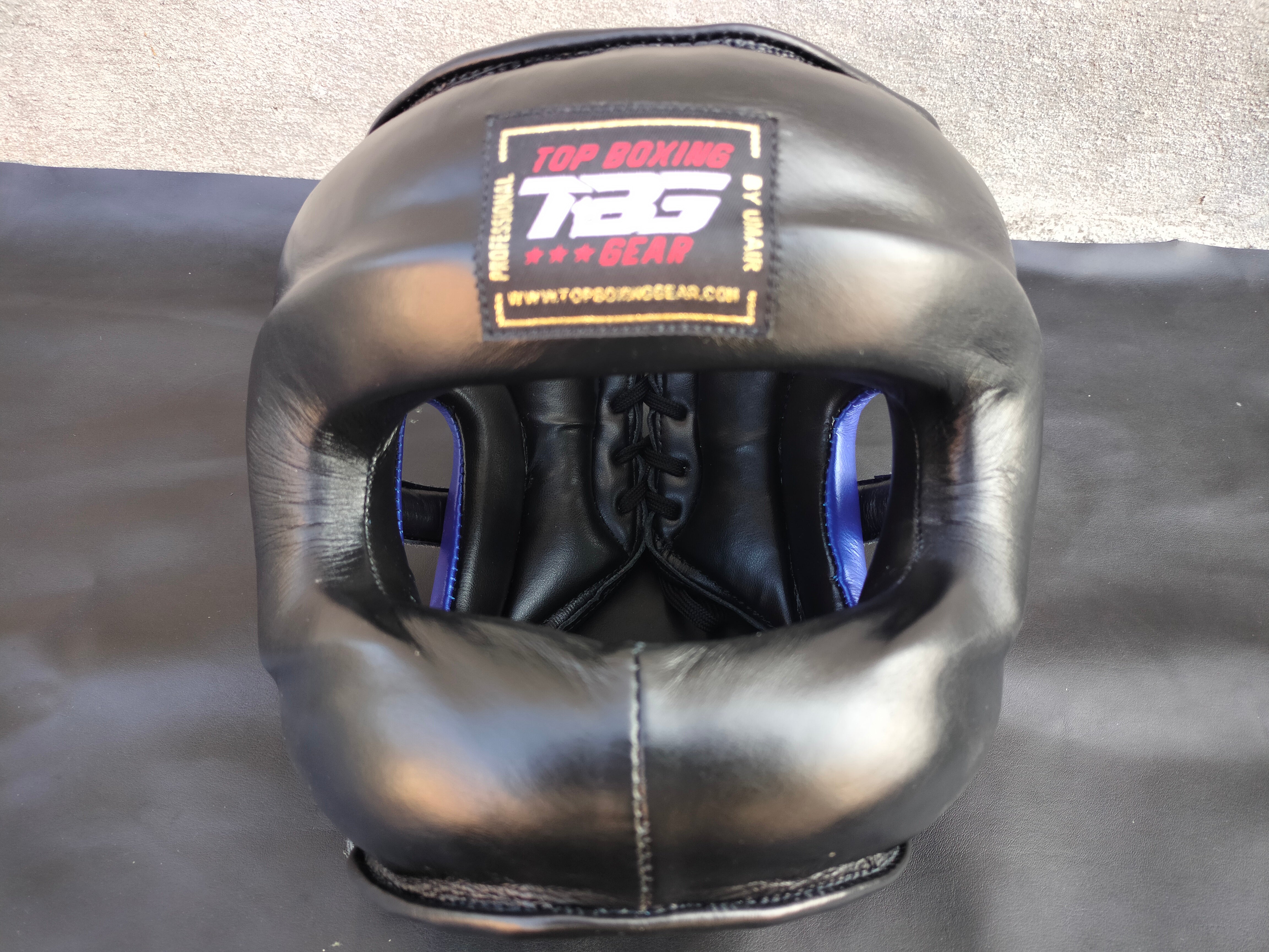 Top Boxing Completion -Leather Nose Bar Head Gear