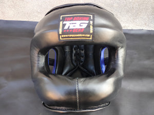 Top Boxing Completion -Leather Nose Bar Head Gear