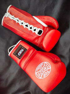Casanova Boxing® Professional Lace Up Training Gloves - Red