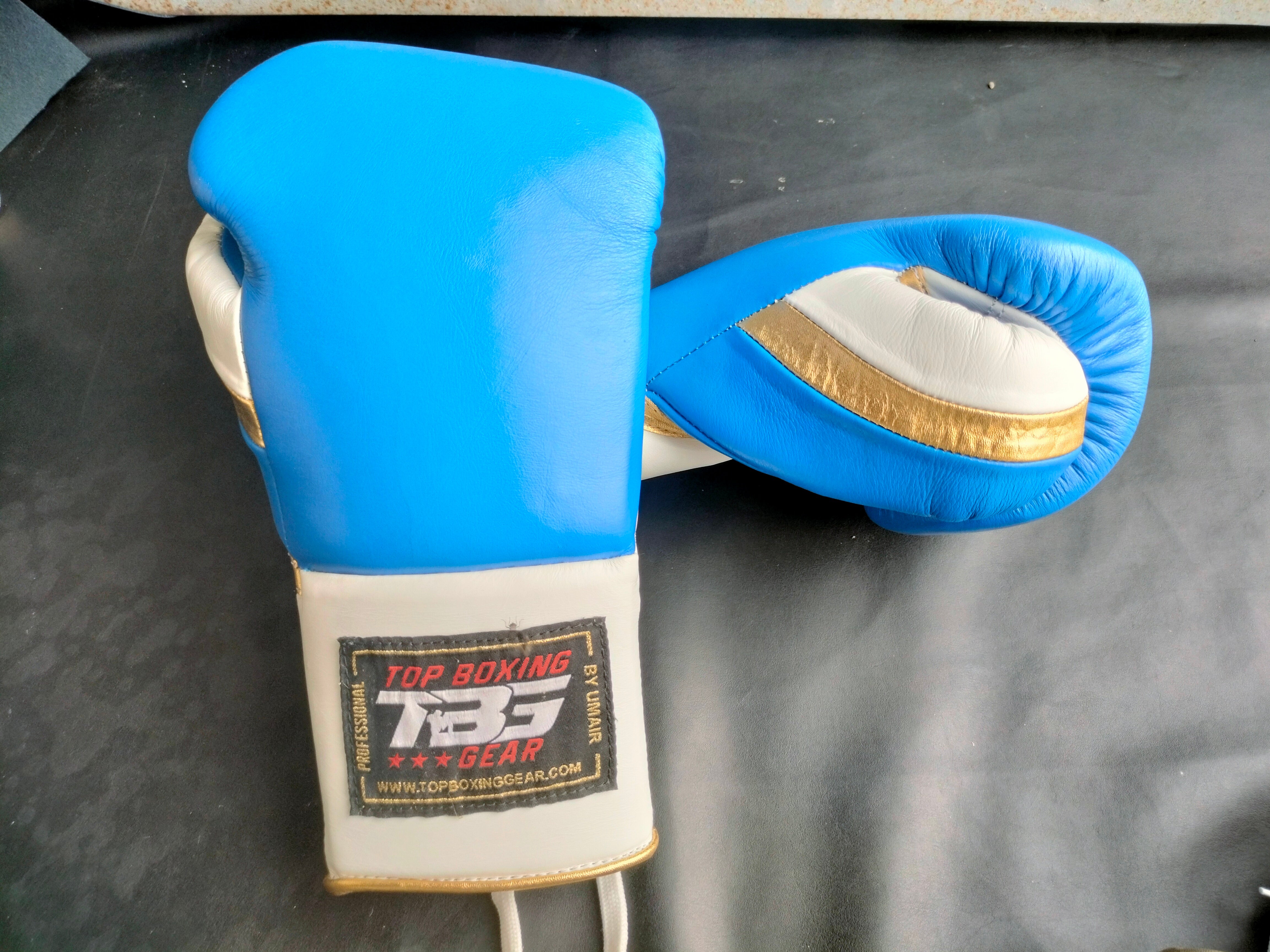 Boxing Gloves-Leather Top Fighter