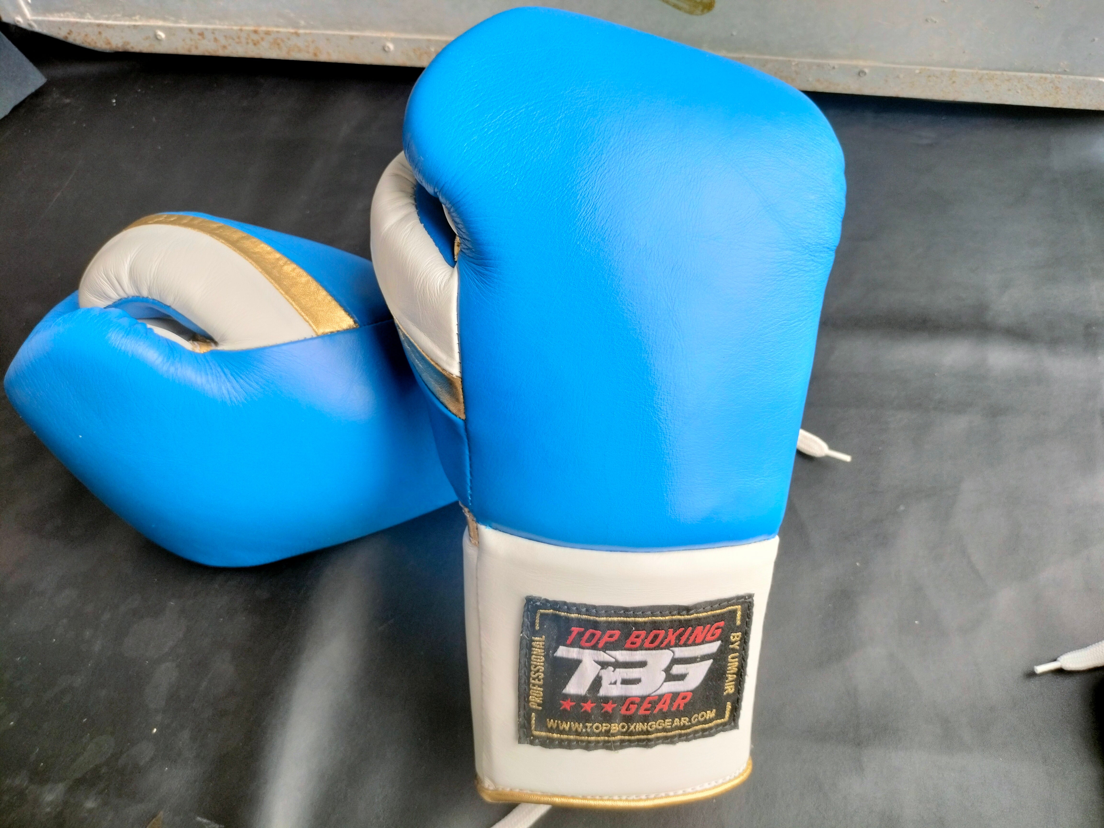 Boxing Gloves-Leather Top Fighter